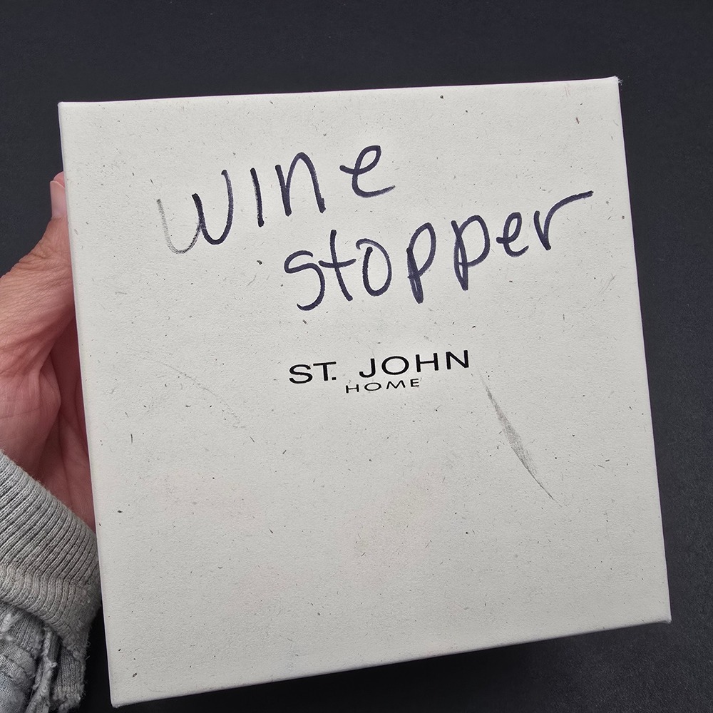 St John Home Crystal Snowflake Wine Bottle Stopper Silver Tone Holiday w box - Picture 10 of 11